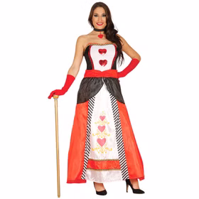 Herzdame Kostüm Märchen Kartenspiel aus Alice im Wunderland für Damen Gr. M-L Kleid SALE Fasching Karneval Mottoparty