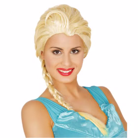 Eisprinzessin Perücke Blond für Damen Langhaarperücke mit Zopf Kostüm-Zubehör Märchen Eiskönigin SALE Fasching Karneval Mottoparty Eisprinzessin Perücke Blond für Damen Langhaarperücke mit Zopf Kostüm-Zubehör Märchen Eiskönigin SALE Fasching Karneval Mottoparty