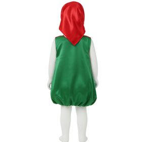 Hexen Kostüm Blumen Hexe Lilli für Kinder mit rotem Dreieckstuch auf dem Kopf von Vorne