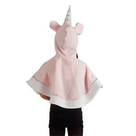 Einhorn Kostüm für Kinder Gr. 98-116 Tier rosa Tierkostüm SALE Umhang Kostüm-Zubehör Fasching Karneval Mottoparty Kinderfasching Kindergeburtstag