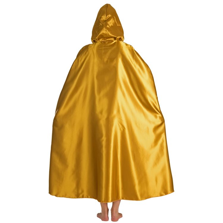Venezia Kostüm Umhang mit Kapuze gold für Erwachsene Fasching Karneval Mottoparty Unisex-Kostüm Kostüm-Zubehör Maskenball Barock Venedig