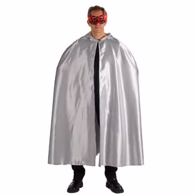 Venezia Kostüm Umhang mit Kapuze silber für Erwachsene Fasching Karneval Mottoparty Unisex-Kostüm Kostüm-Zubehör Maskenball Barock Venedig Venezia Kostüm Umhang mit Kapuze silber für Erwachsene Fasching Karneval Mottoparty Unisex-Kostüm Kostüm-Zubehör Maskenball Barock Venedig