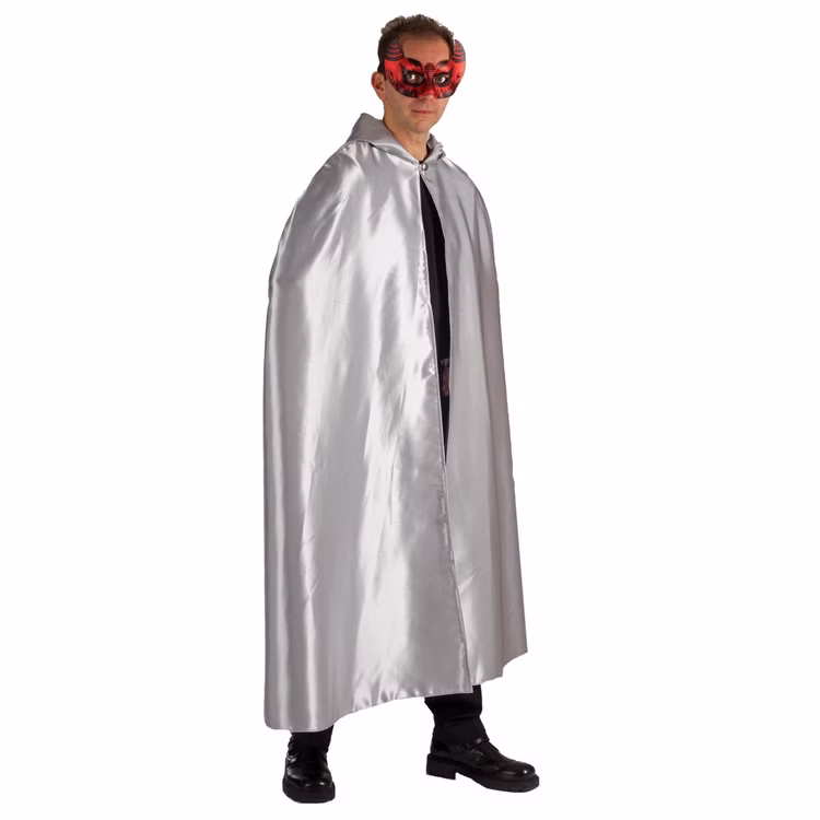 Venezia Kostüm Umhang mit Kapuze silber für Erwachsene Fasching Karneval Mottoparty Unisex-Kostüm Kostüm-Zubehör Maskenball Barock Venedig Venezia Kostüm Umhang mit Kapuze silber für Erwachsene Fasching Karneval Mottoparty Unisex-Kostüm Kostüm-Zubehör Maskenball Barock Venedig