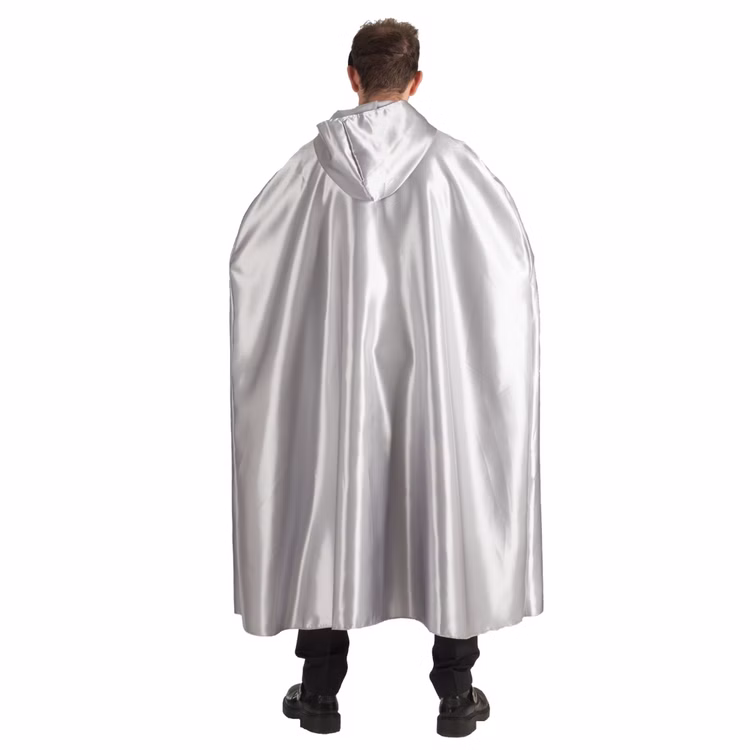 Venezia Kostüm Umhang mit Kapuze silber für Erwachsene Fasching Karneval Mottoparty Unisex-Kostüm Kostüm-Zubehör Maskenball Barock Venedig Venezia Kostüm Umhang mit Kapuze silber für Erwachsene Fasching Karneval Mottoparty Unisex-Kostüm Kostüm-Zubehör Maskenball Barock Venedig