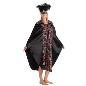 Venezia Kostüm Umhang schwarz bunt für Erwachsene Onesize Kostüm-Zubehör Cape SALE Fasching Karneval Mottoparty Barock Unisex-Kostüm