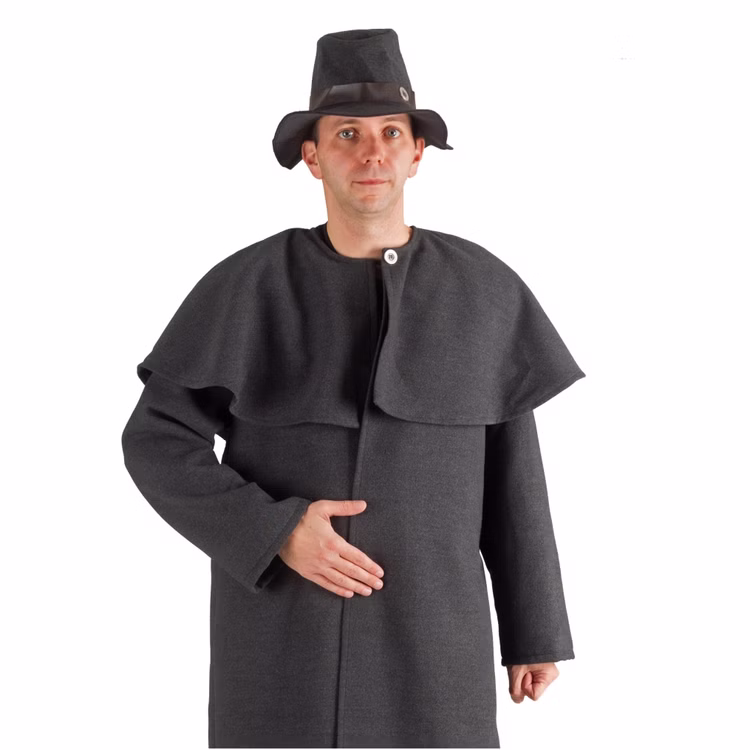 Schäfer Kostüm Benjamin Deluxe mit Hut Gr. L-XL grau Mantel Hirte Nachtwächter Fasching Karneval Mottoparty Schäfer Kostüm Benjamin Deluxe mit Hut Gr. L-XL grau Mantel Hirte Nachtwächter Fasching Karneval Mottoparty