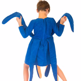 Octopus Kostüm Krake für Kinder Gr. 116-128 blau Unisex für Mädchen und Jungen Tier Tierkostüm Meerestier Fasching Karneval Mottoparty Kindergeburtstag Octopus Kostüm Krake blau für Kinder von Hinten