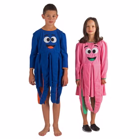 Octopus Kostüm Krake für Kinder Gr. 116-128 blau Unisex für Mädchen und Jungen Tier Tierkostüm Meerestier Fasching Karneval Mottoparty Kindergeburtstag Octopus Kostüm Krake blau für Kinder und Octopus Kostüm Krake rosa für Kinder von Vorne