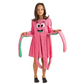 Octopus Kostüm Krake pink für Kinder Gr. 116-128 Kleid Tierkostüm Meer Ozean Meerestier Fasching Karneval Mottoparty Kinderfasching