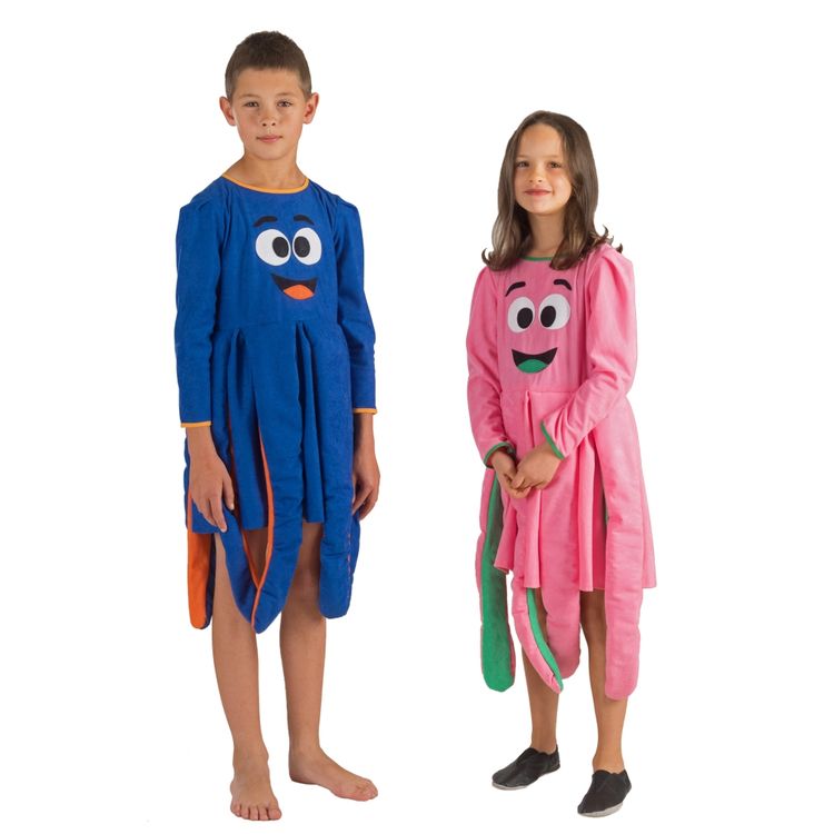 Octopus Kostüm Krake pink für Kinder Gr. 116-128 Kleid Tierkostüm Meer Ozean Meerestier Fasching Karneval Mottoparty Kinderfasching