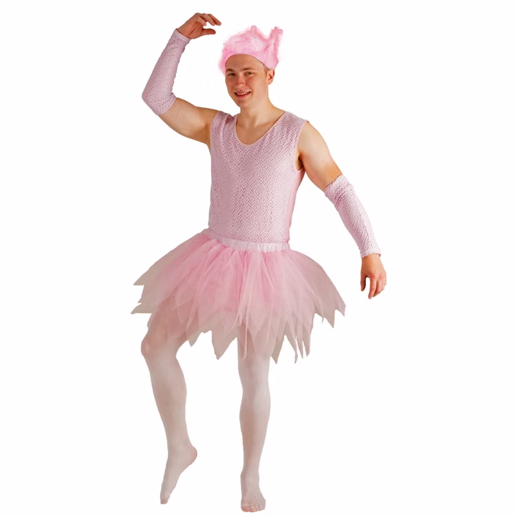 Prima Ballerina Kostüm für Herren Gr. M-XL rosa Männerballett JGA Fasching Karneval Mottoparty Spaßkostüm Prima Ballerina Kostüm für Herren Gr. M-XL rosa Männerballett JGA Fasching Karneval Mottoparty Spaßkostüm