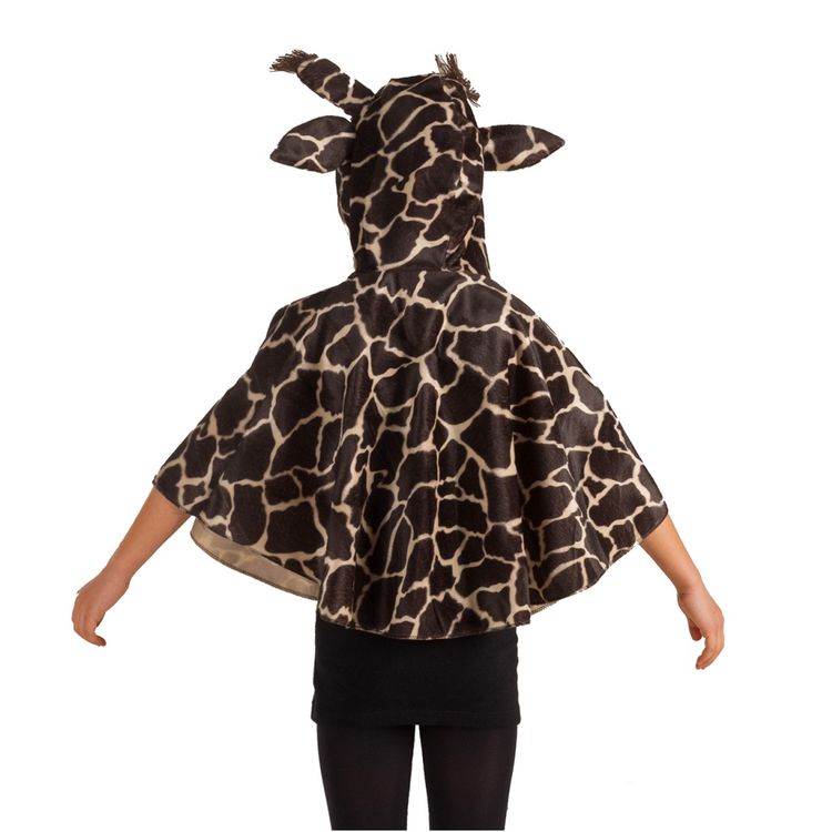 Giraffen Kostüm für Kinder Gr. 128 braun-gefleckt Tierkostüm Tier Afrika Fasching Karneval Mottoparty Kinderfasching Unisexkostüm