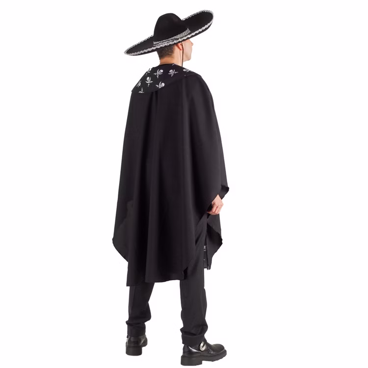 Halloween Umhang mit Totenkopf-Motiv für Erwachsene Onesize schwarz SALE Fasching Karneval Mottoparty Halloween Umhang mit Totenkopf-Motiv für Erwachsene Onesize schwarz SALE Fasching Karneval Mottoparty