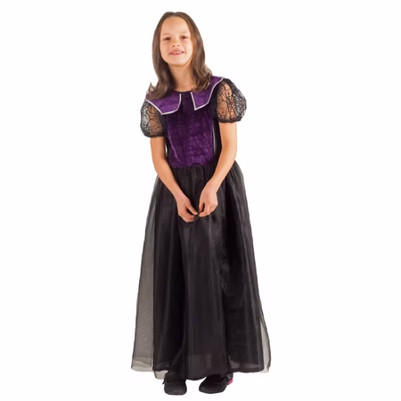 Hexen Kostüm Lilly für Kinder Gr. 116- 140 Kleid schwarz-lila Halloween SALE Fasching Karneval Mottoparty Hexen Kostüm Lilly für Kinder Gr. 116- 140 Kleid schwarz-lila Halloween SALE Fasching Karneval Mottoparty