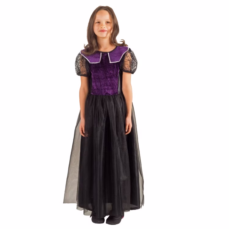 Hexen Kostüm Lilly für Kinder Gr. 116- 140 Kleid schwarz-lila Halloween SALE Fasching Karneval Mottoparty Hexen Kostüm Lilly für Kinder Gr. 116- 140 Kleid schwarz-lila Halloween SALE Fasching Karneval Mottoparty