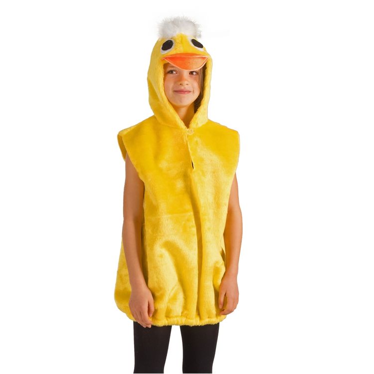 Enten Kostüm Daisy für Kinder Gr. 98-128 gelb Tier Fasching Karneval Küken Vogel Unisex für Kinder Karneval Mottoparty