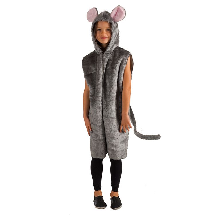 Maus Kostüm Graue Mausl für Kinder Graue Mause Kostüm für Kinder Gr. 104-128 Tierkostüm Fasching Karneval Kinderfasching Mottoparty Unisex für Mädchen und Jungen