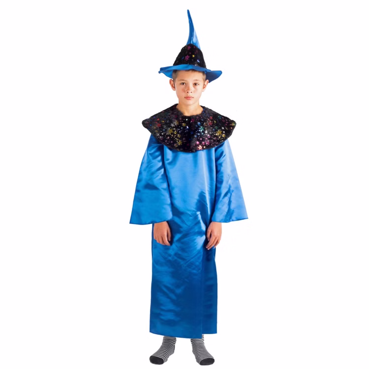 Zauberer Kostüm Magier Nino mit Hut für Kinder Gr. 104-140 Tunika blau SALE Fasching Karneval Mottoparty Kinderfasching Kindergeburtstag Zauberer Kostüm Magier Nino mit Hut für Kinder Gr. 104-140 Tunika blau SALE Fasching Karneval Mottoparty Kinderfasching Kindergeburtstag