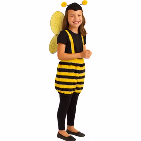 Bienen Kostüm Honigbiene Summi für Kinder Gr. 92-128 Biene Tierkostüm Fasching Karneval Mottoparty Kindergeburtstag Bienen Kostüm Honigbiene Summi für Kinder seitlich von Vorne