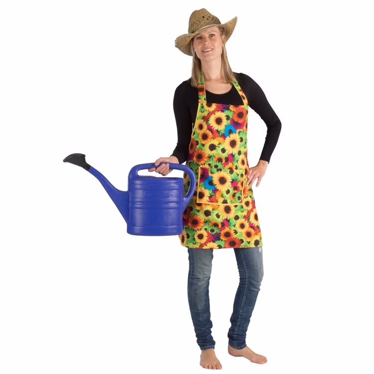 Gärtner Kostüm Blumenschürze Gärtnerschürze für Damen Onesize Fasching Karneval Mottoparty Kostüm-Zubehör Gärtner Kostüm Blumenschürze Gärtnerschürze für Damen mit Gießkanne in der Hand von Vorne