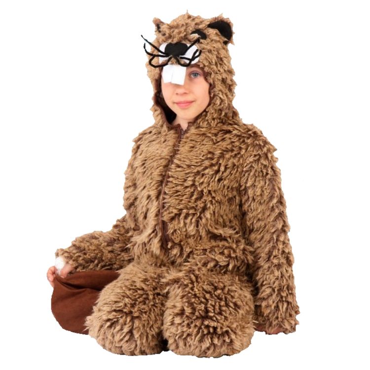 Biber Kostüm Boy für Kinder Tierkostüm Biber Kostüm Boy für Kinder Gr. 116-140 braun Tierkostüm Fasching Kinderfasching Unisex für Mädchen und Jungen Karneval Mottoparty