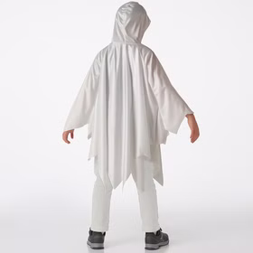 Gespenst Kostüm Geist für Kinder Gr. 116-140 weiß Fasching Halloween Umhang Karneval Mottoparty Gespenst Kostüm Geist für Kinder von Hinten
