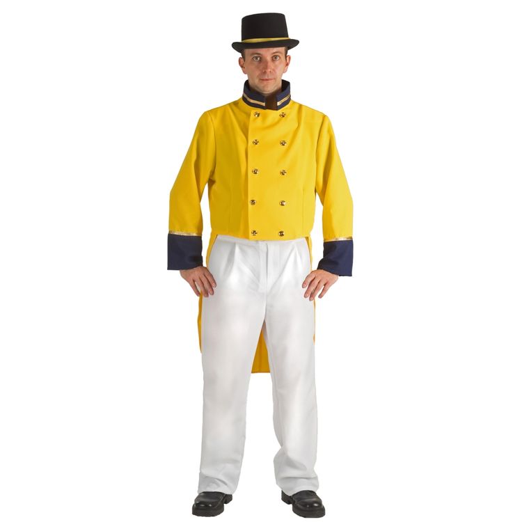 Postkutscher Kostüm für Herren Postkutscher Kostüm für Herren Gr. M-XXL weiß gelb historische Uniform SALE Fasching Karneval Mottoparty
