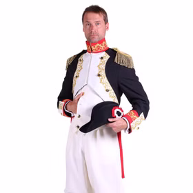 Napoleon Kostüm für Herren Gr. M-XXL mehrfarbig franz. Kaiser General Militär Fasching Karneval Mottoparty Napoleon Kostüm für Herren Gr. M-XXL mehrfarbig franz. Kaiser General Militär Fasching Karneval Mottoparty