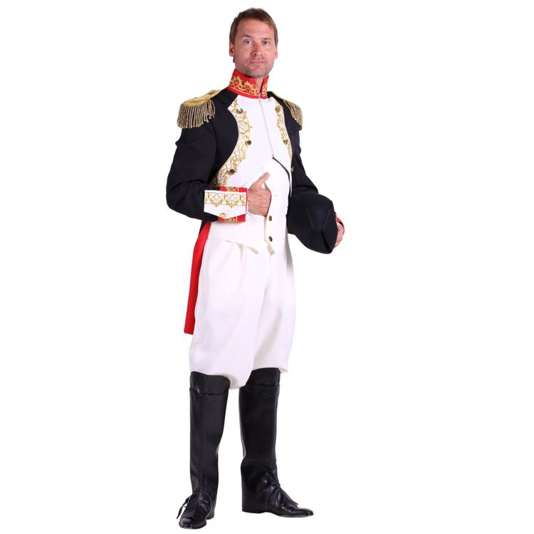 Napoleon Kostüm General für Herren  Napoleon Kostüm für Herren Gr. M-XXL mehrfarbig franz. Kaiser General Militär Fasching Karneval Mottoparty
