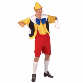 Pinocchio Kostüm für Herren Gr. M- XL bunt Holzpuppe Märchen Fasching Karneval Mottoparty Pinocchio Kostüm für Herren Gr. M- XL bunt Holzpuppe Märchen Fasching Karneval Mottoparty
