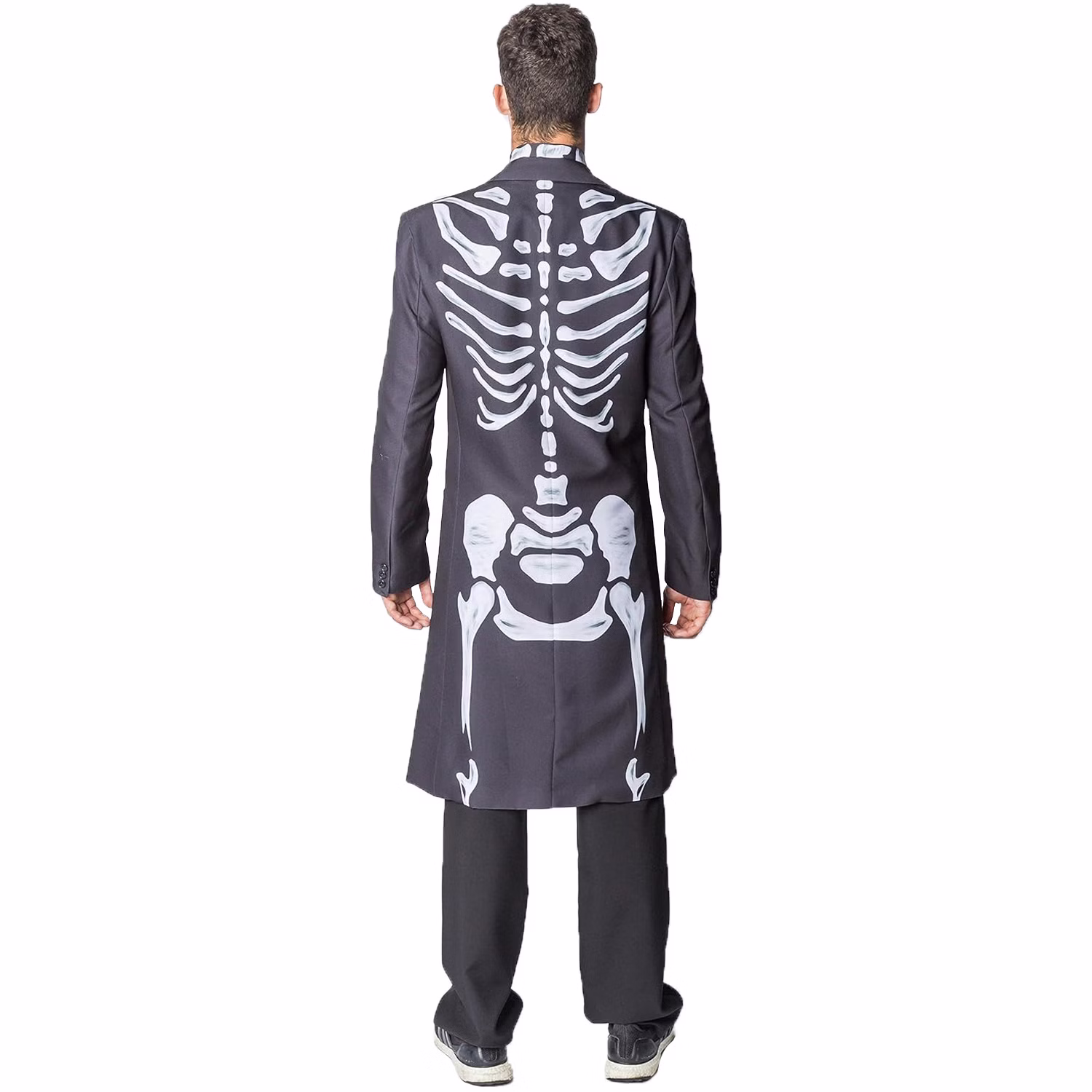 Skelett Kostüm Halloween Mantel Knochen Gehrock für Herren von Hinten
