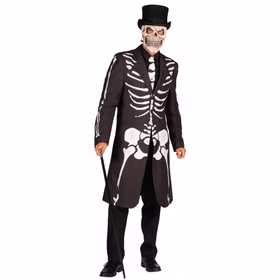 Skelett Kostüm Halloween Mantel Knochen Gehrock für Herren von Vorne