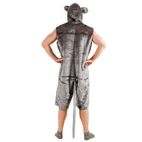 Maus Kostüm graue Maus für Erwachsene Gr. S-XL Tier Tierkostüm für Damen & Herren Fasching Karneval Mottoparty 