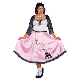 XXL Rockabilly Kostüm Grace 50er & 60er Jahre für Damen Gr. XL-3XL Kleid rosa SALE Fasching Karneval Mottoparty