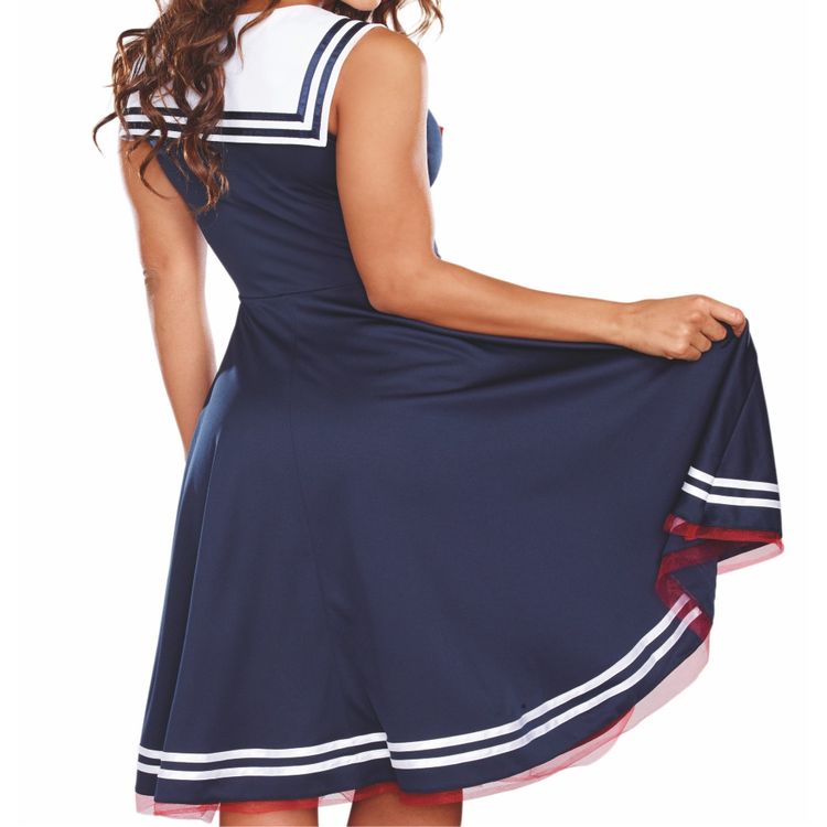 XXL Matrosin Kostüm Kleid blau für Damen XXL Matrosin Kostüm Kleid für Damen Gr. XL-4XL blau Plussize Fasching Karneval Mottoparty