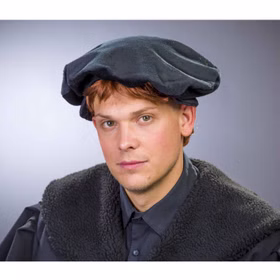 Mittelalter-Mütze Luther 58 cm schwarz Kostüm-Zubehör Reformator Fasching Karneval Mottoparty Kopfbedeckung Accessoire