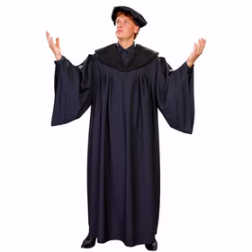 Mittelalter-Mütze Luther 58 cm schwarz Kostüm-Zubehör Reformator Fasching Karneval Mottoparty Kopfbedeckung Accessoire
