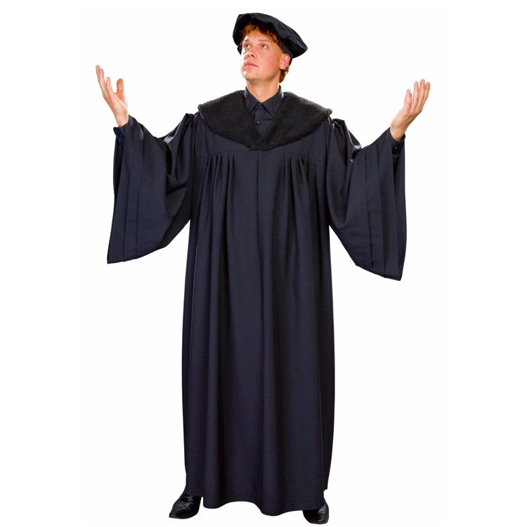 Mittelalter-Mütze Luther für Herren 58 cm schwarz Kostüm-Zubehör Mittelalter-Mütze Luther 58 cm schwarz Kostüm-Zubehör Reformator Fasching Karneval Mottoparty Kopfbedeckung Accessoire