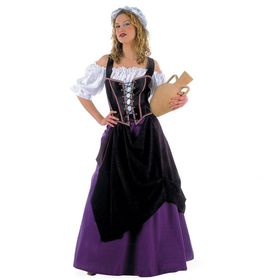 Mittelalter Kostüm Wirtin Magd für Damen Gr. S-L Kleid Bäuerin Mittelaltermode Mittelalterfest Fasching Karneval Mottoparty