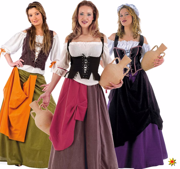 Mittelalter Kostüm Wirtin Magd für Damen Gr. S-L Kleid Bäuerin Mittelaltermode Mittelalterfest Fasching Karneval Mottoparty Mittelalter Kostüm Wirtin Magd für Damen Gr. S-L Kleid Bäuerin Mittelaltermode Mittelalterfest Fasching Karneval Mottoparty