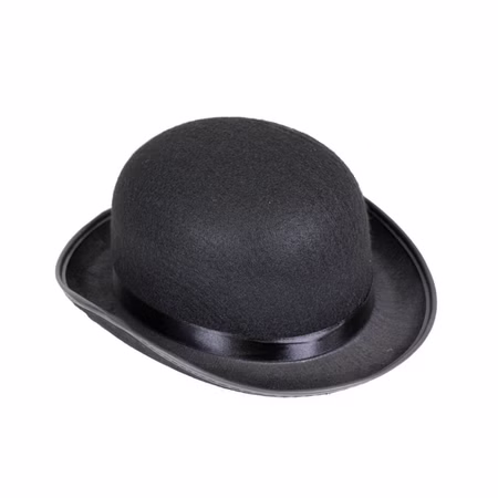 Klassische Melone Hut schwarz KW 61 cm 20er Jahre Charleston Kostüm-Zubehör Accessoire Kopfbedeckung Fasching Karneval Mottoparty Klassische Melone Hut schwarz KW 61 cm 20er Jahre Charleston Kostüm-Zubehör Accessoire Kopfbedeckung Fasching Karneval Mottoparty