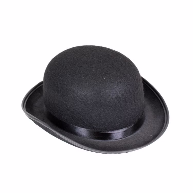 Klassische Melone Hut schwarz KW 61 cm 20er Jahre Charleston Kostüm-Zubehör Accessoire Kopfbedeckung Fasching Karneval Mottoparty Klassische Melone Hut schwarz KW 61 cm 20er Jahre Charleston Kostüm-Zubehör Accessoire Kopfbedeckung Fasching Karneval Mottoparty