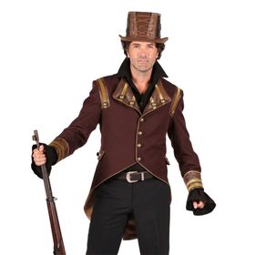 Steampunk Jacke braun historischer Gehrock für Herren Gr. XL SALE Fasching Karneval Mottoparty