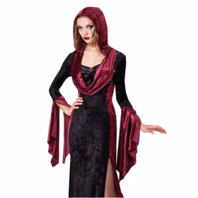 Gothic Kostüm Zauberin Vampir für Damen L- XL schwarz-rot Kleid SALE Halloween Fasching Karneval Mottoparty Gothic Kostüm Zauberin Vampir für Damen L- XL schwarz-rot Kleid SALE Halloween Fasching Karneval Mottoparty