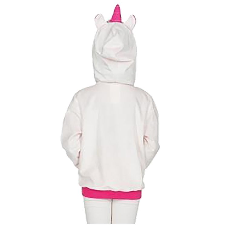 Einhorn Kostüm Hoodie Theodor für Kinder Gr. 104 weiß Tier Fasching Karneval Mottoparty Kinderfasching Kindergeburtstag