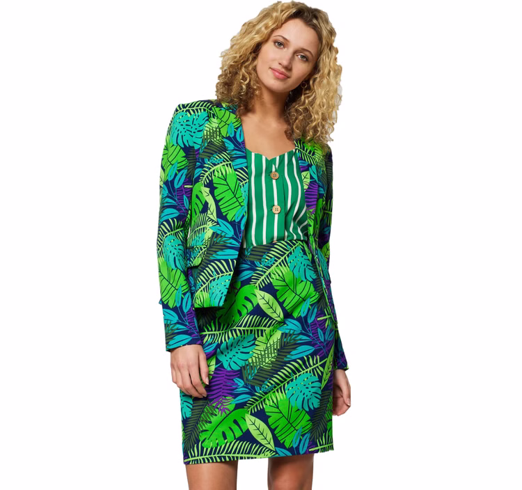 Opposuit Jungle Jane Blazer mit Rock für Damen Gr. 34-44 grün Dschungel Blätter Büro Mottoparty Fasching Karneval Paarkostüm Partnerlook Opposuit Jungle Jane Blazer mit Rock für Damen Gr. 34-44 grün Dschungel Blätter Büro Mottoparty Fasching Karneval Paarkostüm Partnerlook