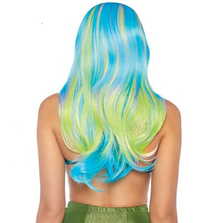 Meerjungfrau Perücke Wassernixe buntes Langhaar für Damen 62 cm Kostüm-Zubehör SALE Fasching Karneval Mottoparty Neptunfest Beachparty Fantasy
