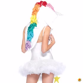 Einhorn Kapuze Fleece Fasching Fabelwesen