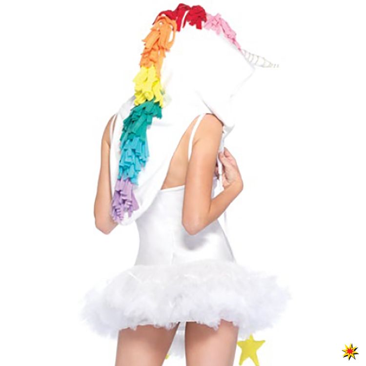 Einhorn Kapuze, Fleece Einhorn Kapuze Fleece Fasching Fabelwesen