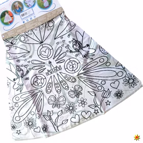Ausmal Umhang Fee für Kinder inkl. Stiften 4-7 Jahre Ausmalen Cape Colour Me Geschenkidee Mädchen 